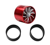 Air Pipe Intake For Car Turbine F1-Z Turbo Charger Single Double Air Filter Intake Fan Fuel Gas Saver Kit Air Filter Pipe(Red)