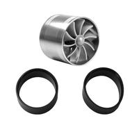 Air Pipe Intake For Car Turbine F1-Z Turbo Charger Single Double Air Filter Intake Fan Fuel Gas Saver Kit Air Filter Pipe(Silver)