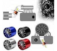 Air Pipe Intake For Car Turbine F1-Z Turbo Charger Single Double Air Filter Intake Fan Fuel Gas Saver Kit Air Filter Pipe(Black)
