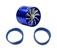 Air Pipe Intake For Car Turbine F1-Z Turbo Charger Single Double Air Filter Intake Fan Fuel Gas Saver Kit Air Filter Pipe(Blue)