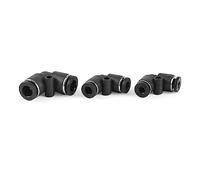 Air Pipe OD 3mm 4mm 6mm Black Pneumatic Fittings Plastic Connector Water Hose Tube Push in PU Straight PV Elbow PE PY 3 Way(PV-3)