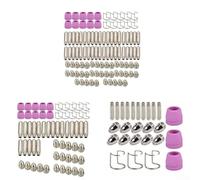 Air Plasma Cutter Torch Consumables Set Suitable for WSD60 SG55 AG60 Plasma Cutting Machines Featuring Complete Consumable Parts (26pcs)