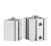 Air Pneumatic Cylinder 80mm Bore Small Thin Cylinder 5-100mm Stroke 1Pcs(Color:Stroke 100mm)