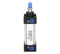 Air Pneumatic Cylinder Double Acting SC40, Aluminum Alloy Air Cylinder, Compact Lightweight Design with Wide Temperature Range for Industrial Automation (SC40X175)