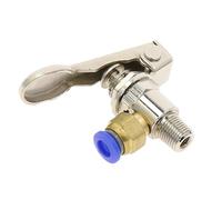 Air Pneumatic Mechanical Valve TAC2-3P Exhaust Valve 2 Position 3 Way M5 Female 1/8 Male Thread Lever Button Switch w Fiittings(TAC2-3P -PC8MM)