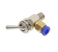 Air Pneumatic Mechanical Valve TAC2-3V Exhaust Valve 2 Position 3 Way M5 Female 1/8 Male Thread Toggles Switch W Fiittings 1Pcs(TAC2-3V -PC4MM)
