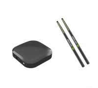 Air Pocket Electronic Drum Set 3D Motion Sensor Technology - Silent Mesh Feel Digital Drums for Kids Home Office Use Portable Design Black 36x12cm(A-black)