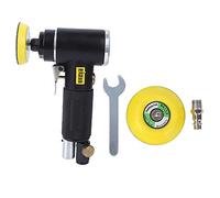 Air Polishing Machine Pneumatic Electric Polisher Tool High Efficiency Lightweight Handheld for Smoothing Sharp Edges Deburring Polishing Grinding 5.1cm 7.6cm Pad Size