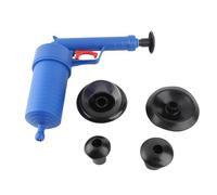 Air Power Drain, High Pressure Drain Opener for Clogged Toilet Sink Bathtub, Reusable Air Plunger Pump with 4 Suction Cups for Bathroom Kitchen Floor Drains