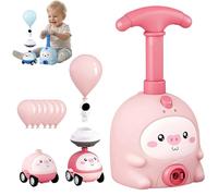 Air Powered Animal Balloon Car Toy for Kids 3+, Educational DIY Science Learning Toy with 2 Cars, 1 Pump, 6 Balloons, BPA-Free, Suitable for Party Favor Birthday Holiday Gift for Boys Girls (pink)