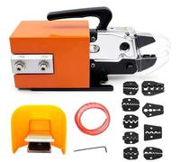 Air-Powered Wire Terminal Crimping Machine, Pneumatic Tool for Mechanical Equipment, Crimps up to 16mm², 9 Interchangeable Dies