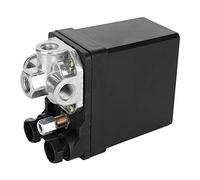 Air Pressure Automatic Switch Black Vertical 3 Phase 4 Way 380V 8KG G1/4in Thread for Air Compressor Maintenance Machine Tool Parts Iron Brass Plastic Material