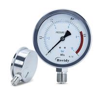 Air Pressure Gauge 0-60mpa Radial/Axial G1/4 G1/2 Hydraulic Water Oil 304 Stainless Steel Anti-vibration Manometer(One half-Axial,0-4Mpa)
