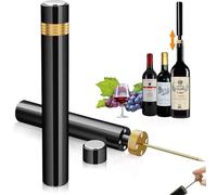 Air Pressure Pump Wine Bottle Opener for Removing Cork, Assemblable Design Corkscrew 7S Quick Bottle Opening for Home Bars Travel Picnic, No Damage Cork, Effortless, Gold