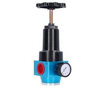 Air Pressure Regulator, Pneumatic Air Pressure Reducing Valve, Barometer with Adjustable Handle, Aluminum Alloy Pressure Regulating Control Gauge for Industrial Use (QTYH-25)