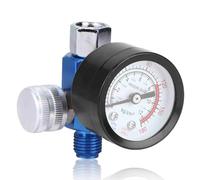 Air Pressure Regulator with Gauge, Air Adjusting Regulator Valve | Air Adjusting Valve Regulator for Paint Spray Gun, Aluminium Alloy Adjustable Spray Gun Air Tool G1/4, Spray Guns Air Tools