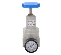 Air Pressure Regulator with Gauge, Aluminium Alloy Automatic Relief Valve Controller for Compressed Air Systems, Industrial Pneumatic Equipment, HVAC and Workshop Use (QTYH-10)
