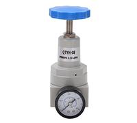 Air Pressure Regulator with Gauge, Automatic Relief Valve Controller, Aluminium Alloy Pressure Control Valve for Compressed Air Systems, Accurate Monitoring and Easy (QTYH-08)