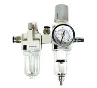 Air Pressure Regulator with Oil Water Separator for Tire Changer, PP Filter Tool to Remove Moisture from Compressed Air Lines, 104x166mm(Upward Opening)