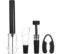 Air Pressure Wine Opener, 4PCS Wine Opening Set, Corkscrew Opener with Foil Cutter, Aerator Pourer, Vacuum Stopper for Gift Home Party Valentine's Day Air Pump