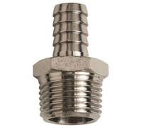 AIR-PRO - 1/2 BSPT MALE X 16MM ID HOSETAIL NICKEL - Male Thread, BSPT (Nickel Plated Brass Hose Tails) - PACK SIZE: 1x5