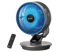 Air Pro 10" Desk Fan SmartVoice™ & Remote Control 3D Oscillation Fan 12 HR Timer, Quiet Copper Motor Air Cooling & Circulator Table Fan - Small Fan with 6 Speeds Mini Desktop Fan Office Home Bedroom
