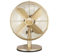 Air Pro 12″ Desk Fan Portable 80° Oscillating Metal Table Fan for Instant Cooling with Adjustable Tilt & 4 Speed Settings, Compact Fan with Quiet Operation to use at Home Office or Bedroom