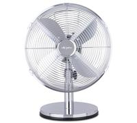 Air Pro 12″ Desk Fan Portable 80° Oscillating Metal Table Fan for Instant Cooling with Adjustable Tilt & 4 Speed Settings, Compact Fan with Quiet Operation to use at Home Office or Bedroom