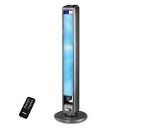 Air Pro 42" Tower Fan SmartVoice™ Control Oscillating Bladeless Fan with Remote - Tall Compact 3 Speeds Quiet 55W Motor Cooling Fan - Floor Standing Fan for Home Office - LED Display 15 Hour Timer