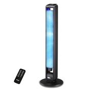 Air Pro 42" Tower Fan SmartVoice™ Control Oscillating Bladeless Fan with Remote - Tall Compact 3 Speeds Quiet 55W Motor Cooling Fan - Floor Standing Fan for Home Office - LED Display 15 Hour Timer