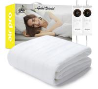 Air Pro Fleece Electric Under Blanket - Fitted Heated Mattress Cover with Controller - Small Double - 120x190cm - White - Small Double