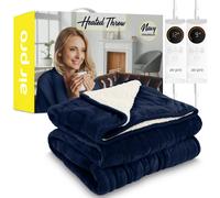 Air Pro Heated Electric Blanket with Dual Digital Controller & 6 Heat Settings - King 230x250cm - King - Navy