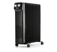Air Pro Oil-Filled Electric Radiator 2500W, Adjustable Thermostat, 3 Settings in Black Air Pro Black