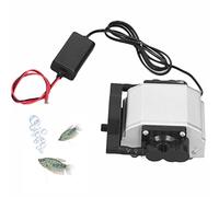Air Pump Aquarium, Small Portable Fish Tank Oxygen Pump, 12V Quiet Home Fishing Oxygen Aerator Pump, Aeration Pump Fish Tank Accessories, Low Power Consumption(30L)