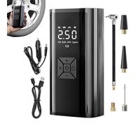 Air Pump for Car Tyres, Wireless Intelligent Digital Inflator, Portable Car Compressor with Display, Compact Tyre Inflation Instrument for Bicycle Transport, Motorcycle, Garage for Travel