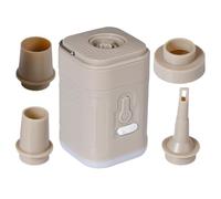 Air Pump For Inflatable Items - 3.07 Inch Portable Mini Air Pump With Camping Light | Usb Rechargeable Quick Inflation Deflation 4 Nozzles | For Camping Gear Mattress Pool Float Swimming Ring. Abs,145