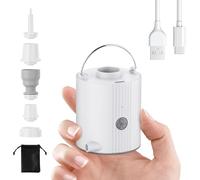 Air Pump for Inflatables Electric Mini Air Pump with 2000mAh Battery USB Rechargeable to Inflate Deflate for Air Bed, Air Mattress, Pool Floats, Vacuum Storage Bags, Swimming Ring, Camping
