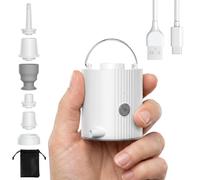 Air Pump for Inflatables Electric Mini Air Pump with 3000mAh Battery USB Rechargeable to Inflate Deflate for Air Bed, Air Mattress, Pool Floats, Vacuum Storage Bags, Swimming Ring, Camping