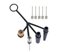 Air Pump Nozzle Adapter - Universal Fit Chucks, Push On Lock Mechanism, High Pressure Seal Gasket, Flexible Rubber Core Insert | Use For Commuting Group Ride Long Distance Trip Car Tire Airbed Camping