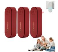 Air Purifier, All-in-one Ionic Air Purifier Plug in UK, Mini Portable Negative Ion Generator, Filter-Free, Quiet Operation, for Travel, Home, Office (3, Red)