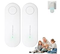 Air Purifier, All-in-one Ionic Air Purifier Plug in UK, Mini Portable Negative Ion Generator, Filter-Free, Quiet Operation, for Travel, Home, Office (2, White)