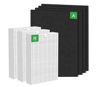 Air Purifier Filter Replacement for Honeywell, Filter R HEPA Filter and Filter A Carbon Pre-Filter Replacement for Honeywell HPA100 HPA200 HPA300 Series Air Purifier (3 HEPA Filters & 4 Pre-Filters)