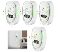 Air Purifier for Bedroom, 4 Pack Negative Ion Plug in Air Purifier, Portable Mini Ioniser, Plug in Automatic Air Freshener, Quiet Odour Remover for Pets, Toilets, Offices, Rooms