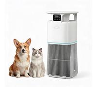 Air Purifier for Bedroom, H13 True HEPA Filter 360° Air Intake | 24dB Ultra Quiet Sleep Mode with Aromatherapy Sponge, Portable Energy Efficient Air Cleaner for Pet Hair Smoke Odors Pollen