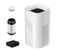 Air Purifier for Bedroom - HEPA Small Portable Unit with Aroma Diffuser, Air Filter Home Desktop Unit for Exhibitions, Office, Bathroom, Living Room, Baby Nursery, Pet Hair (White, square)