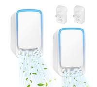 Air Purifier for Bedroom Home, 2 Pack Plug In Negative Ion Air Purifier, Portable Quiet Ioniser for Smokers, Reduces Odours from Pets/Toilet/Dust/Office/Home/Room (2)
