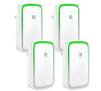 Air Purifier for Bedroom Home, Ionic Air Ioniser Purifier Plug in UK, Nightlight Quiet, Filter-Free Negative Ion Technology for Smokers Pets/Odor/Dust/Office/Room/Kitchen Air Freshener (4 Pack)