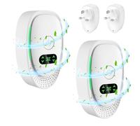 Air Purifier for Bedroom Smokers, 2-Pack Plug-In Negative Ion Air Purifier, Portable Mini Ioniser for Home, Quiet Odour Remover for Pets, Toilets, Offices, Rooms