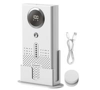 Air Purifier for Home - 1800ma Mini Desktop Air Cleaner | Aromatherapy Diffuser | Usb Rechargeable Purifier, Platinum Silver Portable Airs Ionizer for Bedroom Car Fridge