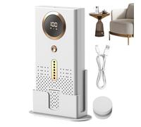 Air Purifier for Home - 1800ma Mini Desktop Air Cleaner | Aromatherapy Diffuser | Usb Rechargeable Purifier, Platinum Silver Portable Airs Ionizer for Bedroom Car Fridge